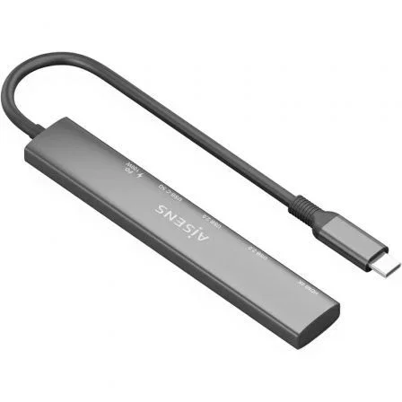 Aisens USB-C Dock 5 en 1 HDMI 4K, 2xUSB-A, 2xUSB-C PD, Gris Aisens USB-C Dock 5 en 1 HDMI 4K, 2xUSB-A, 2xUSB-C PD, Gris